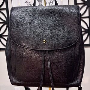 Tory Burch Black Leather Backpack